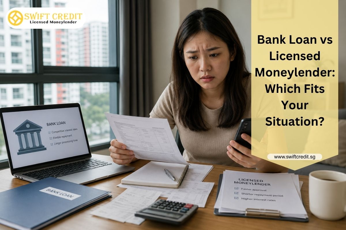 comparison of bank loans and licensed money lender loans in Singapore by cost speed and eligibility