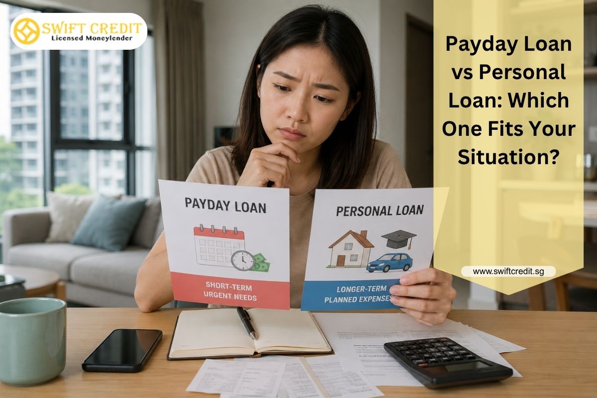 difference between a payday loan and a personal loan from a licensed money lender in Singapore