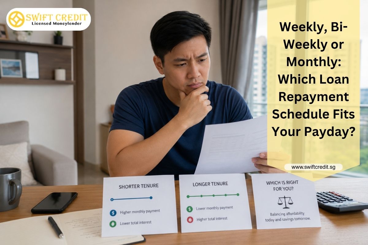 choosing between weekly bi-weekly and monthly loan repayment schedules with a licensed money lender in Singapore
